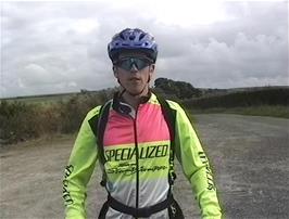 Julian attempts to describe the barren, desolate scenery near Baxworthy Farm, Hartland, 22.2 miles into the ride